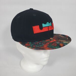 Nike True Lebron James King Crown Flat Brim Hat Cap RARE Color Adjustable Strap